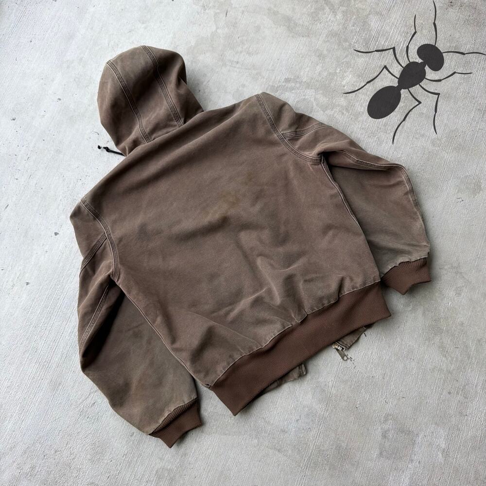 Carhartt brown hooded work wear jacket - Picture 6 of 8